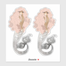 Exotische Meerjungfrau mit rosa Haar