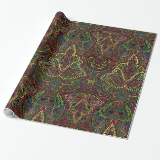 Exotische Paisley boho Damast-Geschenkverpackung Geschenkpapier