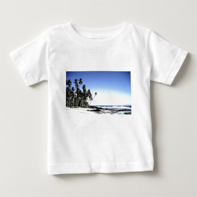 Exotische Palmen & Paradise Strand Baby T-shirt (Vorderseite)