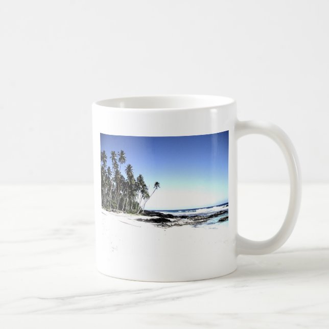 Exotische Palmen & Paradise Strand Kaffeetasse (Rechts)