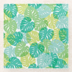 Exotische Pflanze: Tropical Monstera Glasuntersetzer