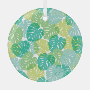 Exotische Pflanze: Tropical Monstera Ornament Aus Glas