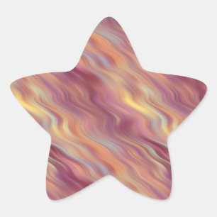 Exotische Plumeria Wavy Textur Stern-Aufkleber