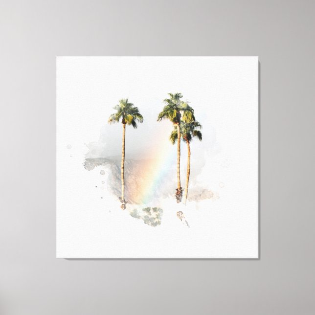 *~* EXOTISCHE ROINBOW PALM TREE TROPICAL AR11 LEINWANDDRUCK (Vorderseite)
