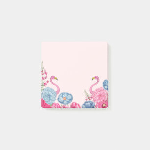 Exotische Rosa Flamingo Garten 2 Post-it Klebezettel