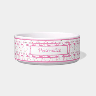Exotische rosa Flamingo Muster Personalisierte Kat Napf