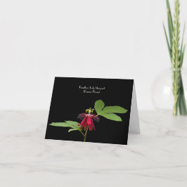Exotische rote Passion-Blume Sammelgrüße Karte