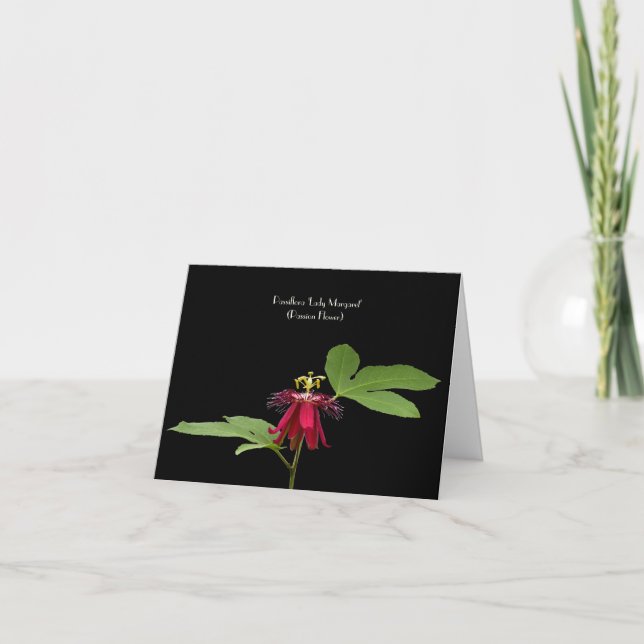 Exotische rote Passion-Blume Sammelgrüße Karte (Vorderseite)