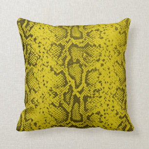 Exotische Snakeskin-Muster  gelb Kissen
