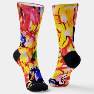 Exotische Sommer-Abstrakt-Blütenblüten-Blume Socken