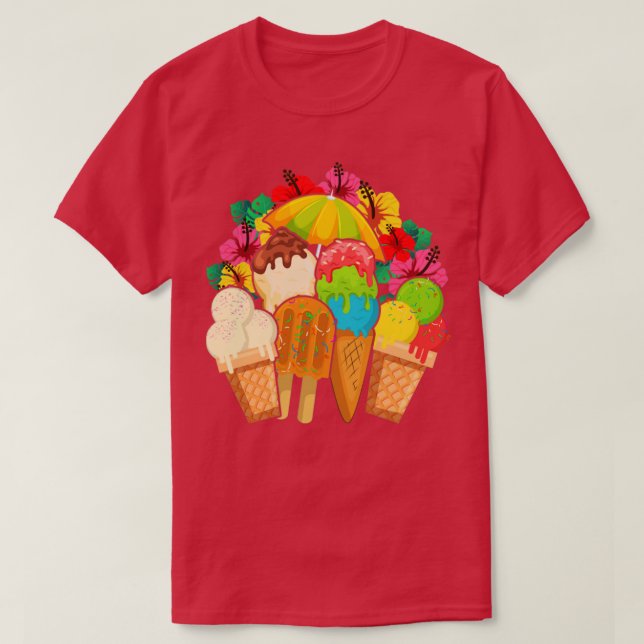Exotische Sommer-Süßigkeiten Lover Dessert Feinsch T-Shirt (Design vorne)