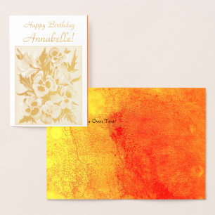 Exotische Stiefmütterchen - Happy Birthday - Anpas Folienkarte