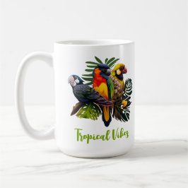 Exotische Tropenfarben, kutomisierbare Vögel Stick Kaffeetasse