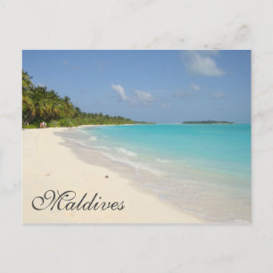 Exotische Tropeninsel Malediven Strand Postkarte