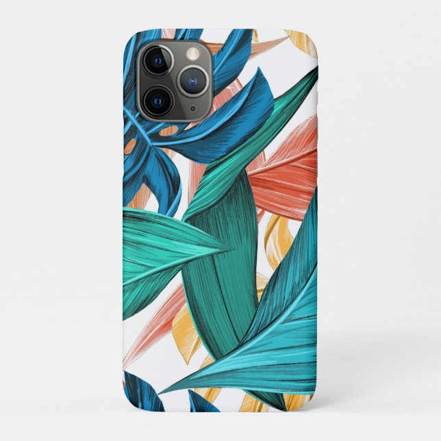 exotische tropische Blätter aus Palmen Case-Mate iPhone Hülle (Rückseite)