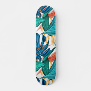 Exotische tropische Blätter drucken Skateboard