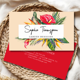Exotische tropische Blume Visitenkarte