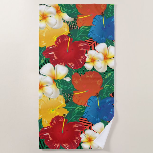 Exotische tropische Flora-🏝 Strandtuch (Vorderseite)