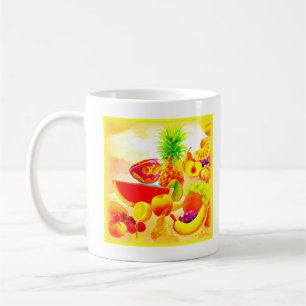 Exotische tropische Früchte Malerei. Jetzt kaufen Kaffeetasse