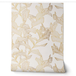 Exotische tropische goldene Linien Illustration. Tapete