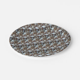 Exotische tropische Sommer-Muscheln Fotografie Pappteller