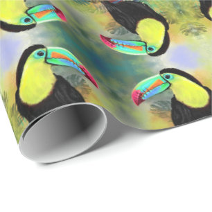 Exotische tropische Toco Toucan Bird - Malerei  Geschenkpapier