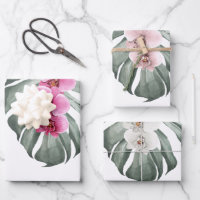 Exotische tropische Wasserfarben Orchideen
