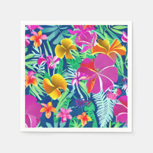 Exotische und kühne tropische Florale Serviette