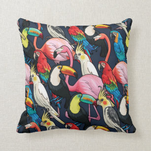 Exotische Vögel Kissen