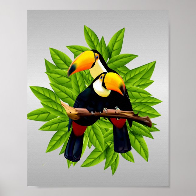 Exotische Vögel Poster (Vorne)