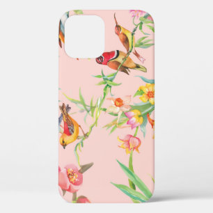 Exotische Vögel: Vintage Blüten nahtlos. Case-Mate iPhone Hülle