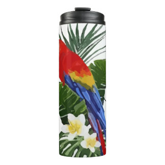Exotische Vogelparrots Ara Tropical Thermosbecher