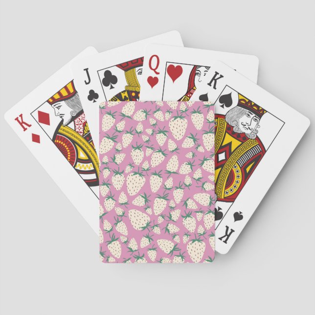 Exotische Weißbuchten Niedliches Farbmuster Spielkarten (Rückseite)