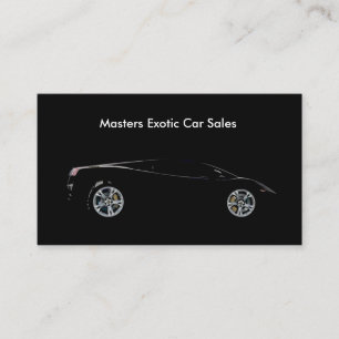 Exotischer Auto-Verkaufssalon Visitenkarte