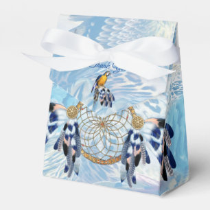 Exotischer blauer Traumfänger Hochzeit Geschenkschachtel