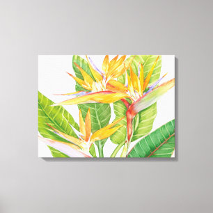 Exotischer BlumenWatercolor Leinwanddruck