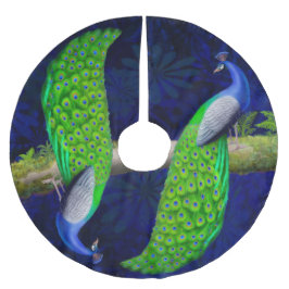 Exotischer indischer blauer polyester weihnachtsbaumdecke