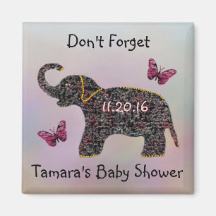 Exotischer Juwel-Elefant-Save the Date Magnet
