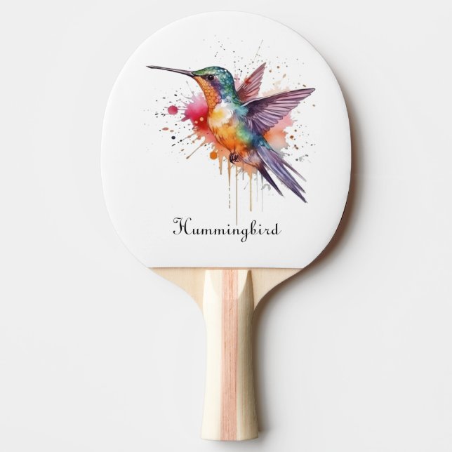 Exotischer Kolibri Tischtennis Schläger (Vorderseite)