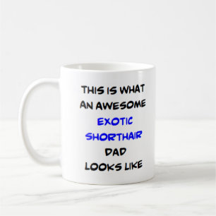 exotischer Kurzhaarpapa, phantastisch Kaffeetasse