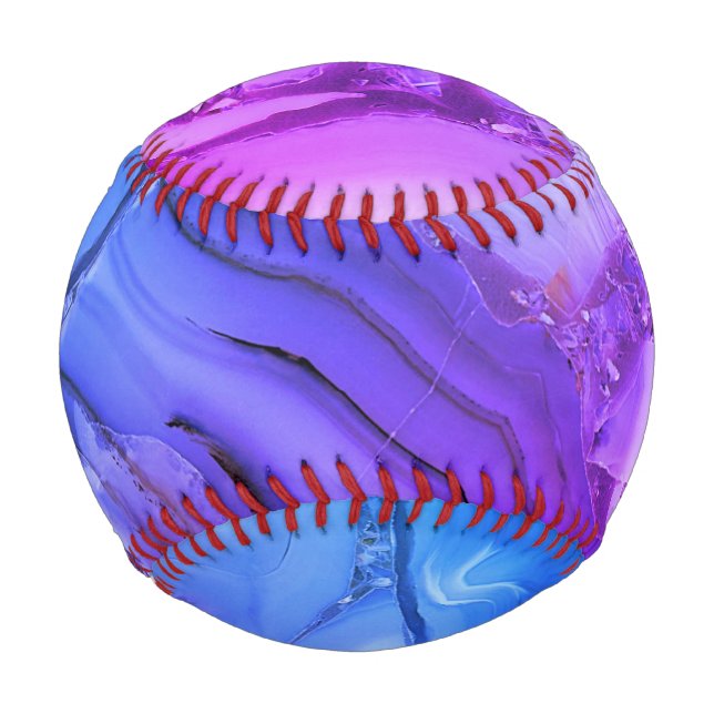 Exotischer Lila Marmor Baseball (Vorderseite)