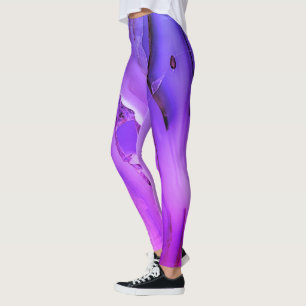 Exotischer Lila Marmor Leggings