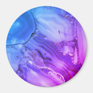 Exotischer Lila Marmor Magnet