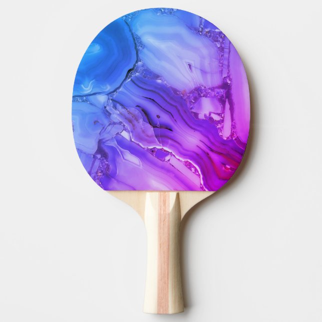 Exotischer Lila Marmor Tischtennis Schläger (Vorderseite)