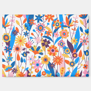 Exotischer mehrfarbiger Blumenhintergrund-32939 Magnet