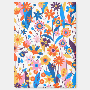 Exotischer mehrfarbiger Blumenhintergrund-32939 Magnet