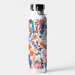 Exotischer mehrfarbiger Blumenhintergrund-32939 Trinkflasche