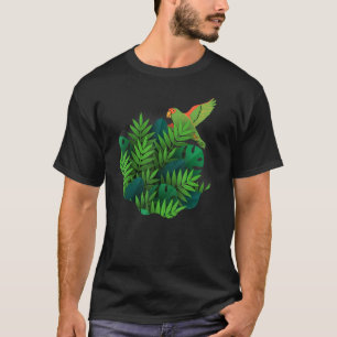 Exotischer Papagei im tropischen Dschungel T-Shirt