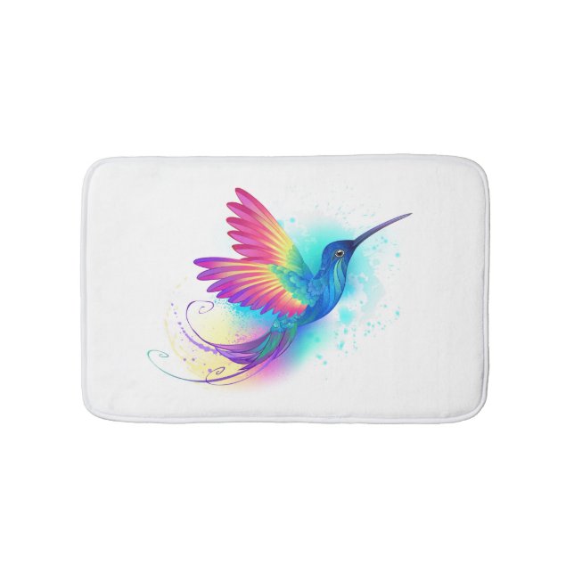 Exotischer Regenbogenkolibri Badematte (Vorderseite)