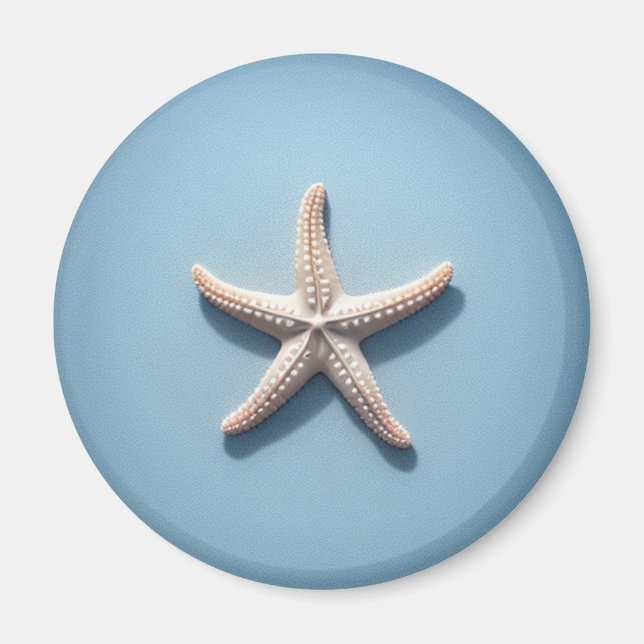 Exotischer Seestern mit blauem Hintergrund Magnet (Vorne)